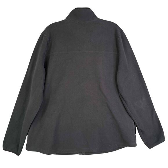 LL Bean Fleece Jacket Women’s Medium M Black Full Zip Long Sleeve Fuzzy Pockets - Picture 3 of 9